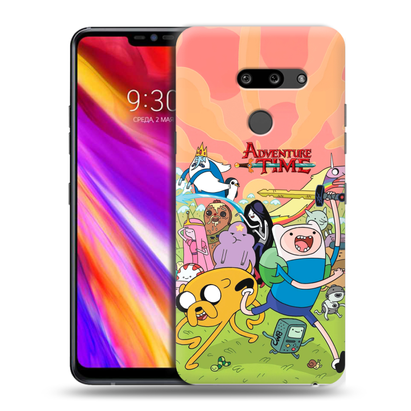 Пластиковый чехол на LG G8 ThinQ с принтом Adventure time Время приключений Пластиковый чехол на LG G8 ThinQ с принтом Adventure time Время приключений