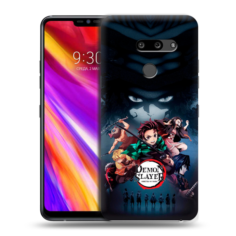 Пластиковый чехол на LG G8 ThinQ с принтом Demon Slayer Клинок рассекающий демонов Пластиковый чехол на LG G8 ThinQ с принтом Demon Slayer Клинок рассекающий демонов