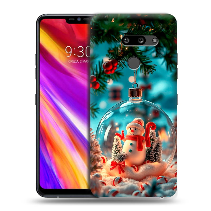 Пластиковый чехол на LG G8 ThinQ с принтом Новый год Пластиковый чехол на LG G8 ThinQ с принтом Новый год