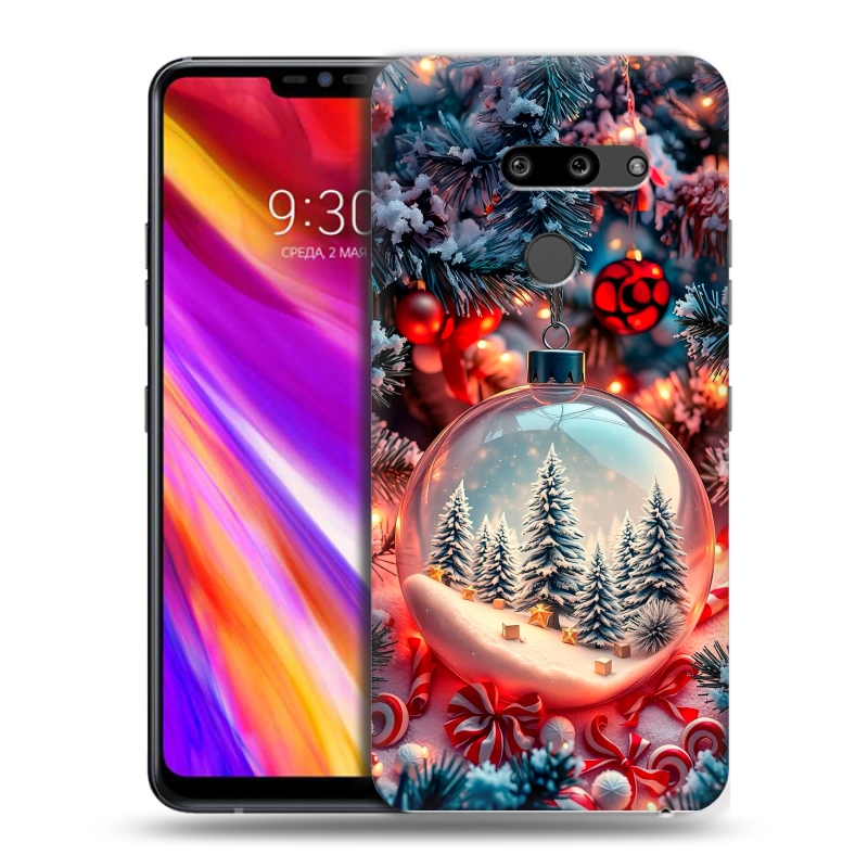 Пластиковый чехол на LG G8 ThinQ с принтом Новый год Пластиковый чехол на LG G8 ThinQ с принтом Новый год