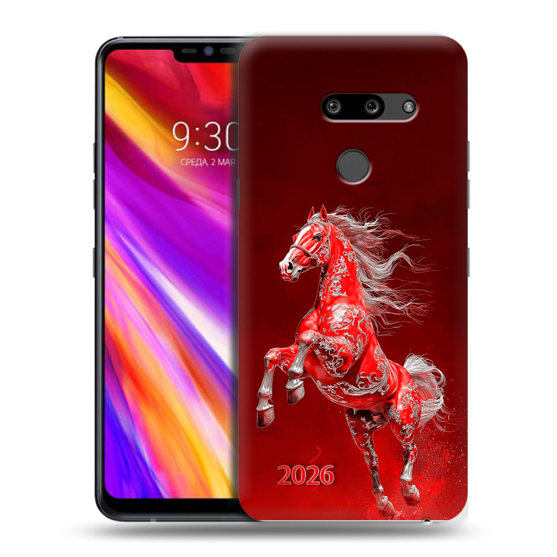 Пластиковый чехол на LG G8 ThinQ с принтом Новый год Пластиковый чехол на LG G8 ThinQ с принтом Новый год