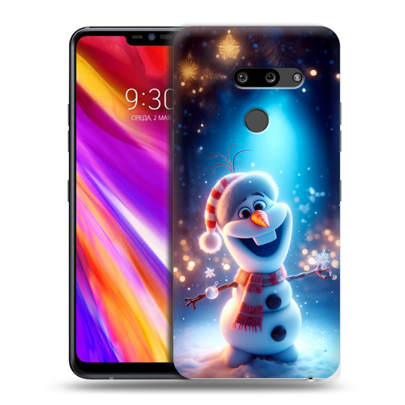Пластиковый чехол на LG G8 ThinQ с принтом Новый год Пластиковый чехол на LG G8 ThinQ с принтом Новый год