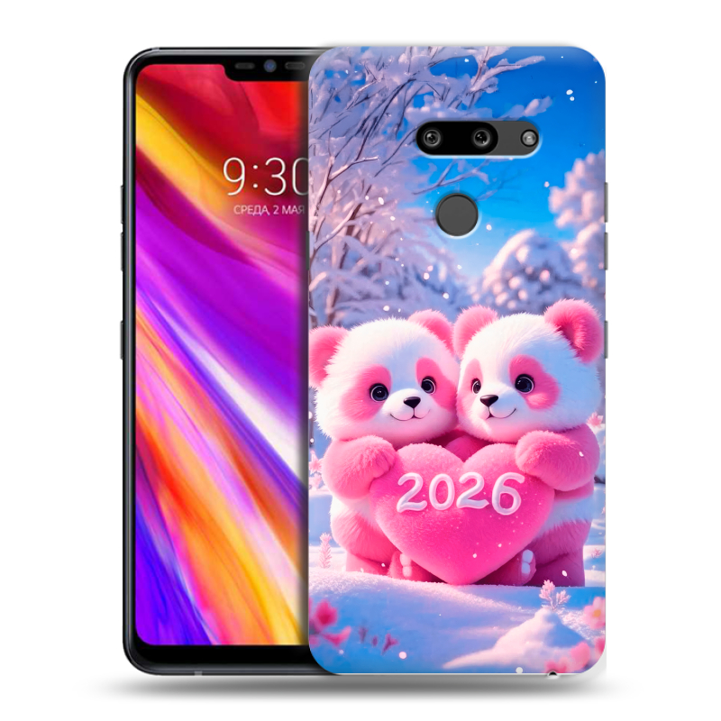 Пластиковый чехол на LG G8 ThinQ с принтом Новый год Пластиковый чехол на LG G8 ThinQ с принтом Новый год