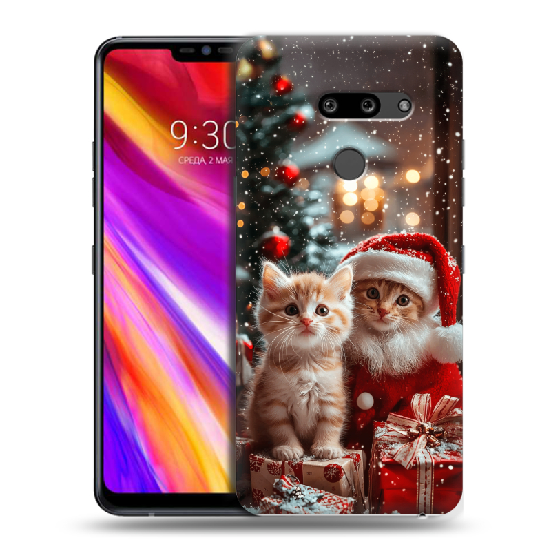 Пластиковый чехол на LG G8 ThinQ с принтом Новый год Пластиковый чехол на LG G8 ThinQ с принтом Новый год