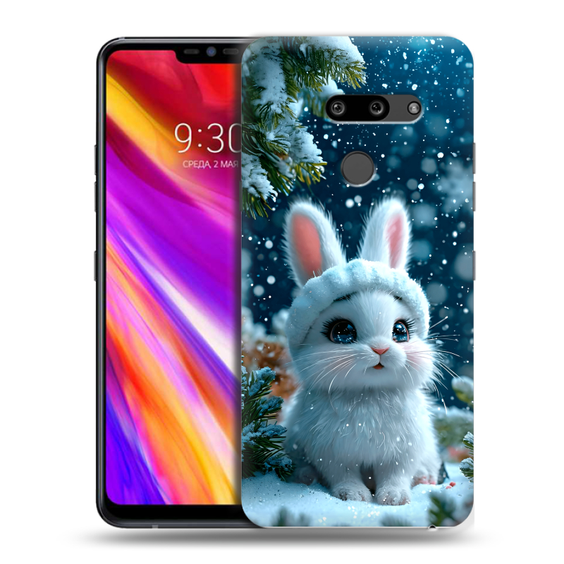 Пластиковый чехол на LG G8 ThinQ с принтом Новый год Пластиковый чехол на LG G8 ThinQ с принтом Новый год