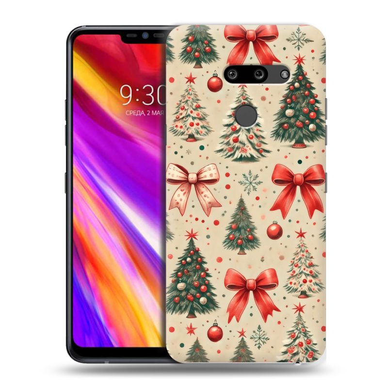 Пластиковый чехол на LG G8 ThinQ с принтом Новый год Пластиковый чехол на LG G8 ThinQ с принтом Новый год