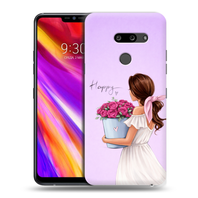 Пластиковый чехол на LG G8 ThinQ с принтом женский Пластиковый чехол на LG G8 ThinQ с принтом женский