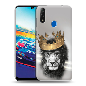 Силиконовый чехол на ZTE Blade V10 с принтом Лев с короной Силиконовый чехол на ZTE Blade V10 с принтом Лев с короной