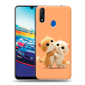 Силиконовый чехол на ZTE Blade V10 с принтом Милые котики Силиконовый чехол на ZTE Blade V10 с принтом Милые котики