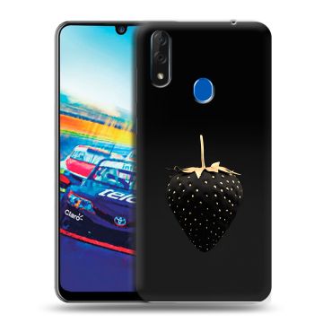 Силиконовый чехол на ZTE Blade V10 с принтом Черная клубника Силиконовый чехол на ZTE Blade V10 с принтом Черная клубника