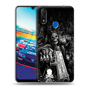 Силиконовый чехол на ZTE Blade V10 с принтом Скелет Силиконовый чехол на ZTE Blade V10 с принтом Скелет