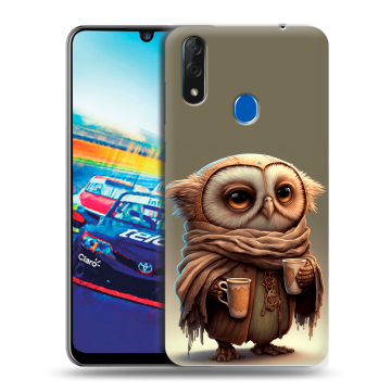 Силиконовый чехол на ZTE Blade V10 с принтом Сова Силиконовый чехол на ZTE Blade V10 с принтом Сова