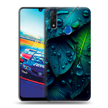 Силиконовый чехол на ZTE Blade V10 с принтом Листья Силиконовый чехол на ZTE Blade V10 с принтом Листья