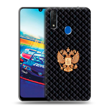 Силиконовый чехол на ZTE Blade V10 с принтом Герб России принт