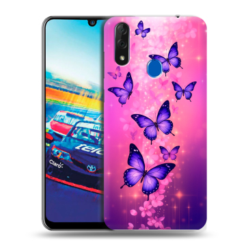 Силиконовый чехол на ZTE Blade V10 с принтом Бабочки