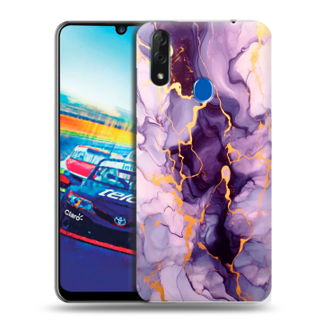 Силиконовый чехол на ZTE Blade V10 с принтом Мрамор