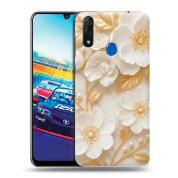Силиконовый чехол на ZTE Blade V10 с принтом Цветы