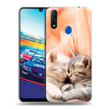 Силиконовый чехол на ZTE Blade V10 с принтом Котята