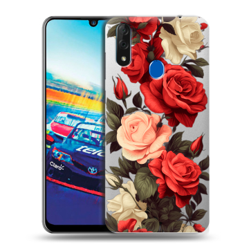 Силиконовый чехол на ZTE Blade V10 с принтом Розы