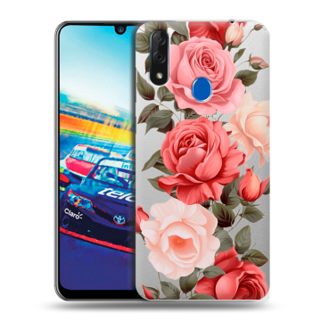 Силиконовый чехол на ZTE Blade V10 с принтом Розы