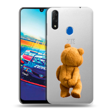 Силиконовый чехол на ZTE Blade V10 с принтом Медведь