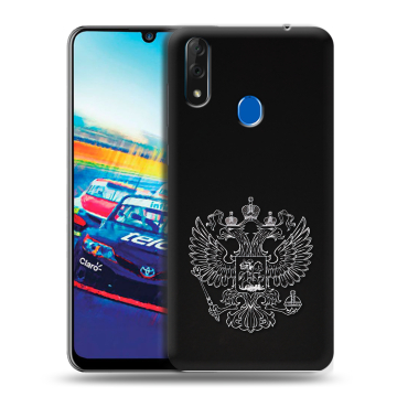 Силиконовый чехол на ZTE Blade V10 с принтом Герб России