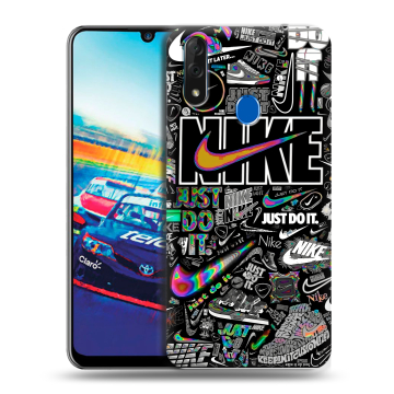 Силиконовый чехол на ZTE Blade V10 с принтом Найк