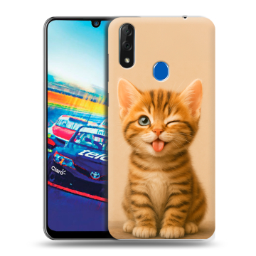 Силиконовый чехол на ZTE Blade V10 с принтом котенок
