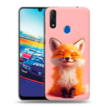 Силиконовый чехол на ZTE Blade V10 с принтом милая лиса