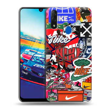 Силиконовый чехол на ZTE Blade V10 с принтом Найк Nike яркий