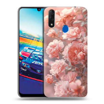 Силиконовый чехол на ZTE Blade V10 с принтом Розовые розы
