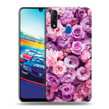 Силиконовый чехол на ZTE Blade V10 с принтом лавандовые розы
