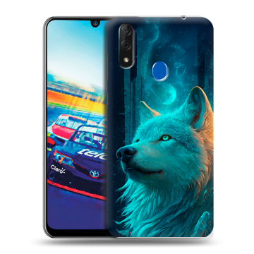 Силиконовый чехол на ZTE Blade V10 с принтом бабочки саккура