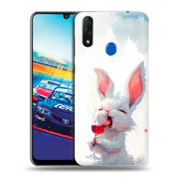 Силиконовый чехол на ZTE Blade V10 с принтом кролик зайчик