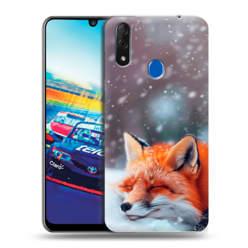 Силиконовый чехол на ZTE Blade V10 с принтом лиса