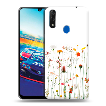 Силиконовый чехол на ZTE Blade V10 с принтом цветы