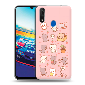 Силиконовый чехол на ZTE Blade V10 с принтом Hello Kitty Хелоу Кити