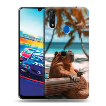 Силиконовый чехол на ZTE Blade V10 с принтом Капибара