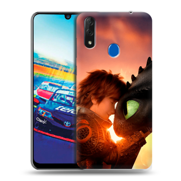 Силиконовый чехол на ZTE Blade V10 с принтом Как приручить дракона