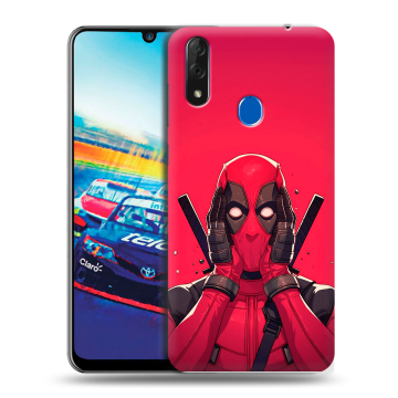 Силиконовый чехол на ZTE Blade V10 с принтом Дедпул Deadpool