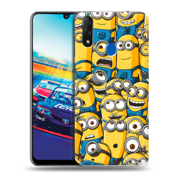 Силиконовый чехол на ZTE Blade V10 с принтом Миньоны