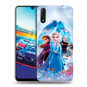 Силиконовый чехол на ZTE Blade V10 с принтом Холодное сердце Frozen