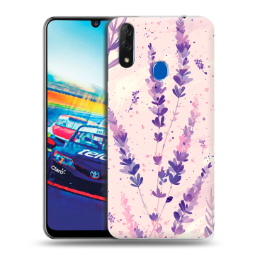 Силиконовый чехол на ZTE Blade V10 с принтом цветы лаванда