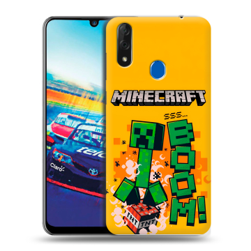 Силиконовый чехол на ZTE Blade V10 с принтом Майнкрафт Minecraft