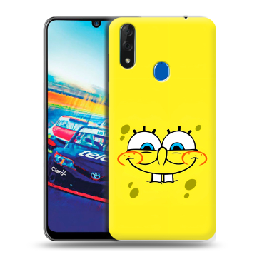 Силиконовый чехол на ZTE Blade V10 с принтом спанчбоб спанч боб