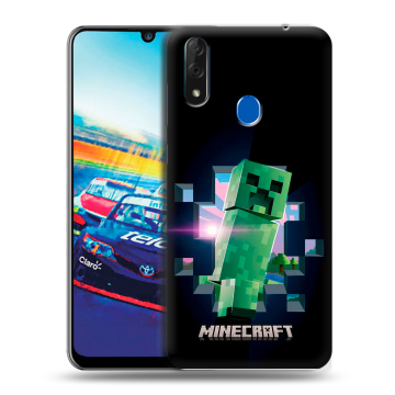 Силиконовый чехол на ZTE Blade V10 с принтом Майнкрафт Minecraft