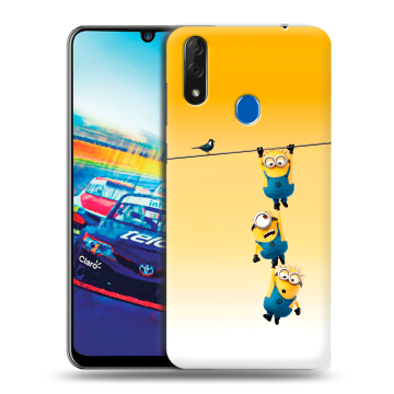 Силиконовый чехол на ZTE Blade V10 с принтом Миньоны