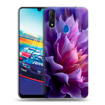 Силиконовый чехол на ZTE Blade V10 с принтом женский цветы