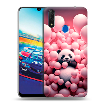 Силиконовый чехол на ZTE Blade V10 с принтом Панда