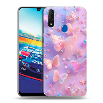 Силиконовый чехол на ZTE Blade V10 с принтом Бабочки
